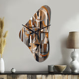 Exploring Abstracted Tranquility I - Asymmetric Metal Wall Clock