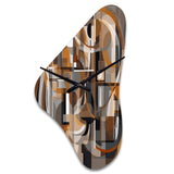 Exploring Abstracted Tranquility I - Asymmetric Metal Wall Clock