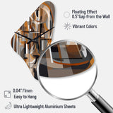 Exploring Abstracted Tranquility I - Asymmetric Metal Wall Clock