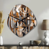 Exploring Abstracted Tranquility I - Asymmetric Metal Wall Clock