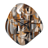 Exploring Abstracted Tranquility I - Asymmetric Metal Wall Clock