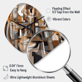 Exploring Abstracted Tranquility I - Asymmetric Metal Wall Clock