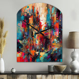 Exploring Abstracted Tranquility II - Asymmetric Metal Wall Clock