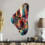 Exploring Abstracted Tranquility II - Asymmetric Metal Wall Clock