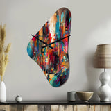 Exploring Abstracted Tranquility II - Asymmetric Metal Wall Clock