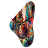 Exploring Abstracted Tranquility II - Asymmetric Metal Wall Clock