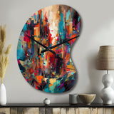 Exploring Abstracted Tranquility II - Asymmetric Metal Wall Clock
