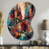 Exploring Abstracted Tranquility II - Asymmetric Metal Wall Clock