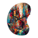 Exploring Abstracted Tranquility II - Asymmetric Metal Wall Clock