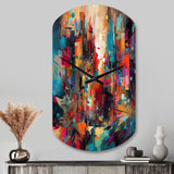 Exploring Abstracted Tranquility II - Asymmetric Metal Wall Clock