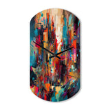 Exploring Abstracted Tranquility II - Asymmetric Metal Wall Clock