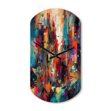 Exploring Abstracted Tranquility II - Asymmetric Metal Wall Clock