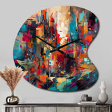 Exploring Abstracted Tranquility II - Asymmetric Metal Wall Clock