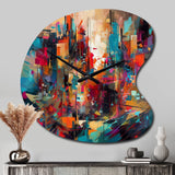 Exploring Abstracted Tranquility II - Asymmetric Metal Wall Clock