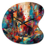 Exploring Abstracted Tranquility II - Asymmetric Metal Wall Clock
