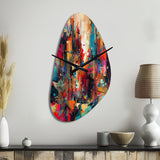 Exploring Abstracted Tranquility II - Asymmetric Metal Wall Clock