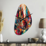 Exploring Abstracted Tranquility II - Asymmetric Metal Wall Clock
