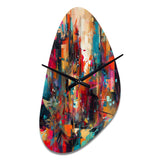 Exploring Abstracted Tranquility II - Asymmetric Metal Wall Clock