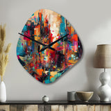 Exploring Abstracted Tranquility II - Asymmetric Metal Wall Clock