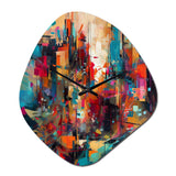 Exploring Abstracted Tranquility II - Asymmetric Metal Wall Clock