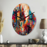 Exploring Abstracted Tranquility II - Asymmetric Metal Wall Clock