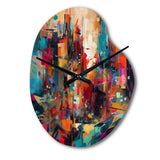 Exploring Abstracted Tranquility II - Asymmetric Metal Wall Clock