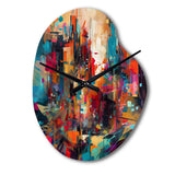 Exploring Abstracted Tranquility II - Asymmetric Metal Wall Clock