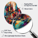 Exploring Abstracted Tranquility II - Asymmetric Metal Wall Clock