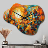 Abstracting The Cubist Form I - Asymmetric Metal Wall Clock