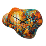 Abstracting The Cubist Form I - Asymmetric Metal Wall Clock