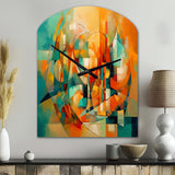 Abstracting The Cubist Form IV - Asymmetric Metal Wall Clock