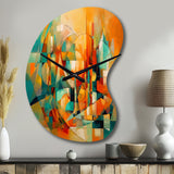 Abstracting The Cubist Form IV - Asymmetric Metal Wall Clock
