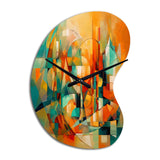 Abstracting The Cubist Form IV - Asymmetric Metal Wall Clock