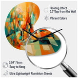 Abstracting The Cubist Form IV - Asymmetric Metal Wall Clock