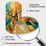 Abstracting The Cubist Form IV - Asymmetric Metal Wall Clock
