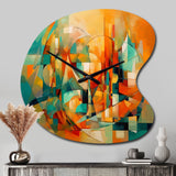Abstracting The Cubist Form IV - Asymmetric Metal Wall Clock