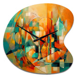 Abstracting The Cubist Form IV - Asymmetric Metal Wall Clock