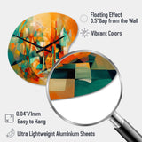 Abstracting The Cubist Form IV - Asymmetric Metal Wall Clock