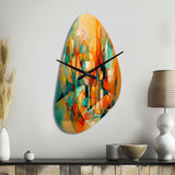 Abstracting The Cubist Form IV - Asymmetric Metal Wall Clock