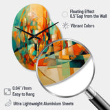 Abstracting The Cubist Form IV - Asymmetric Metal Wall Clock