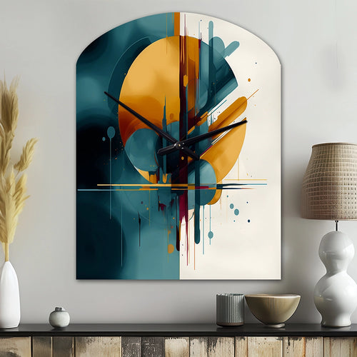 The Geometry Of Light I - Asymmetric Metal Wall Clock