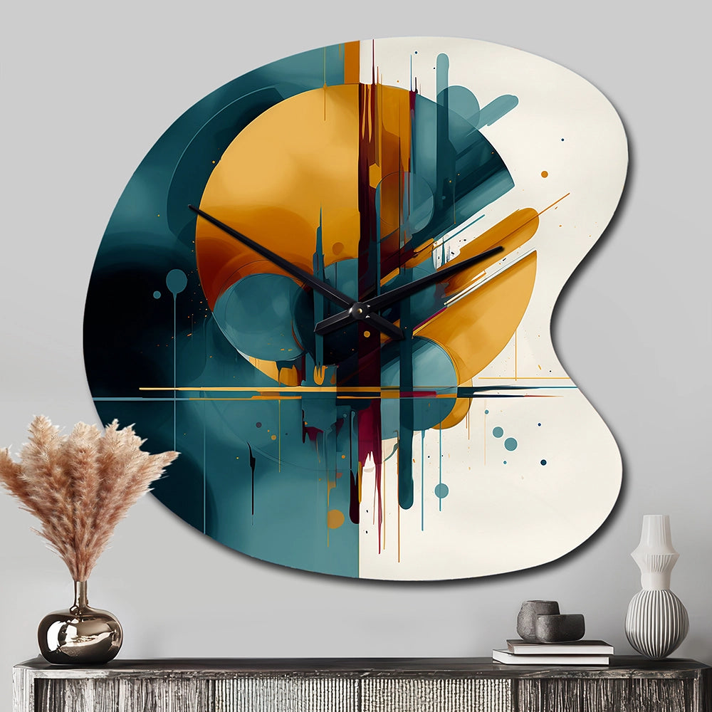 The Geometry Of Light I - Asymmetric Metal Wall Clock