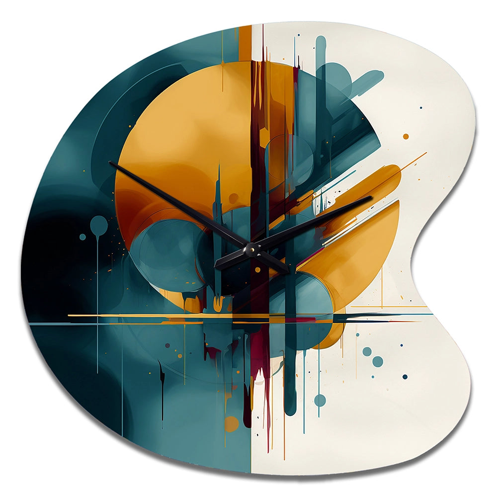 The Geometry Of Light I - Asymmetric Metal Wall Clock