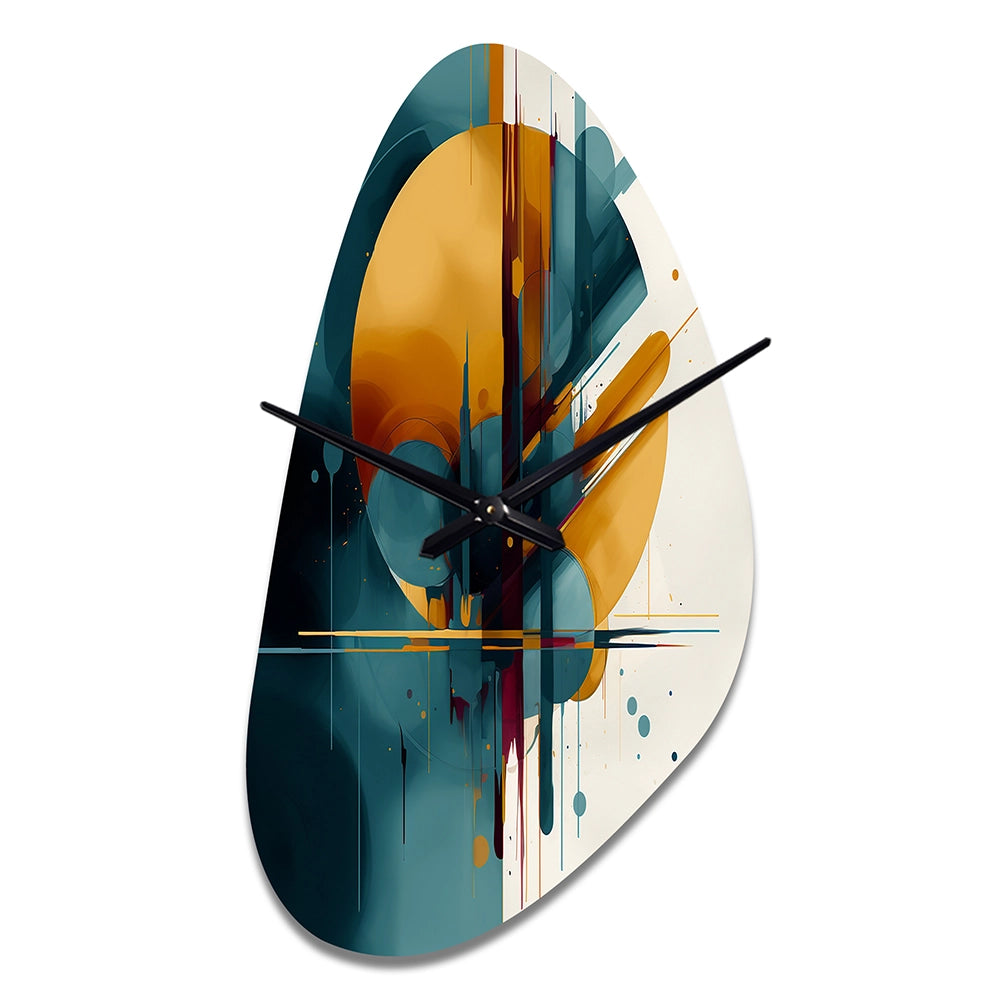 The Geometry Of Light I - Asymmetric Metal Wall Clock
