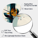 The Geometry Of Light III - Asymmetric Metal Wall Clock