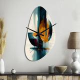 The Geometry Of Light III - Asymmetric Metal Wall Clock