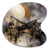 Exploring The Evolving Golden Moon I - Asymmetric Metal Wall Clock