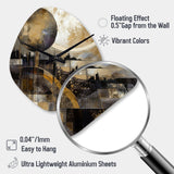 Exploring The Evolving Golden Moon II - Asymmetric Metal Wall Clock