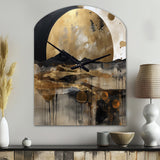 Exploring The Evolving Golden Moon III - Asymmetric Metal Wall Clock