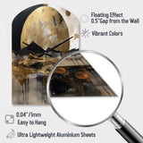 Exploring The Evolving Golden Moon III - Asymmetric Metal Wall Clock